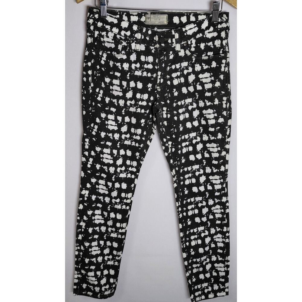 FREE PEOPLE Free People Black White Print Pants Women Size 29
